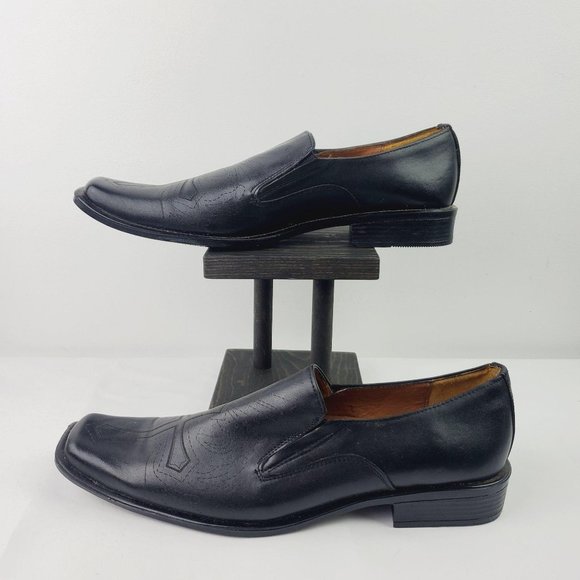 Danesi Collections Men's Black Leather Crucifix Loafers Sz 10.5 MUST SEE! - Picture 7 of 12